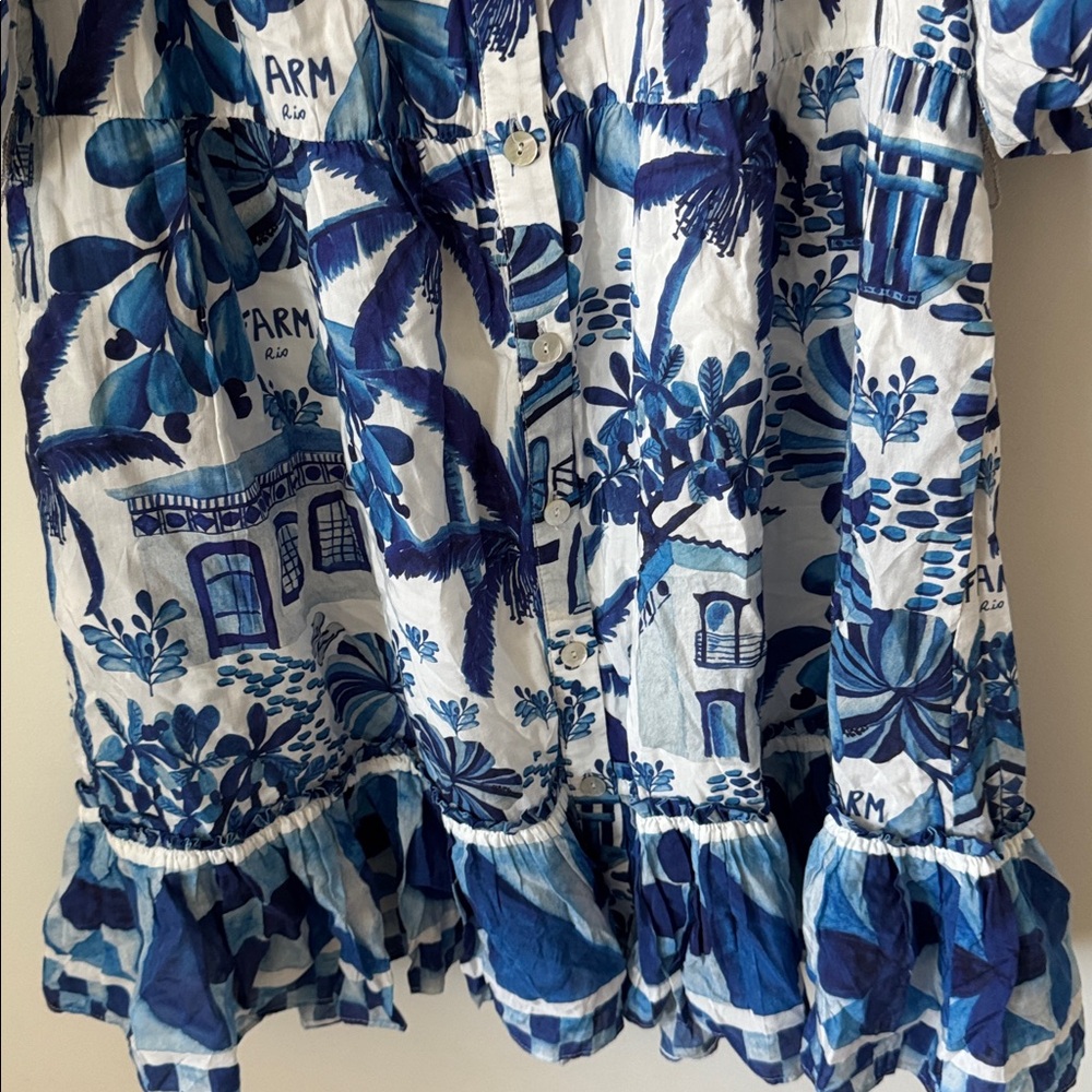 Farm Rio Sweet Rio Mini Dress Size M - Picture 7 of 13
